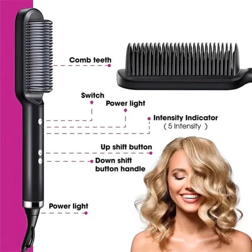 CurrentDealz™ 2-in-1 HAIR STRAIGHTENER COMB