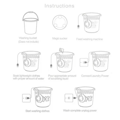 CurrentDealz™ 3 In 1 Mini Washing Machine Portable Rotating washer