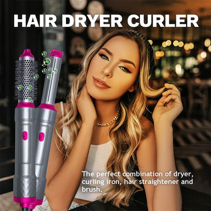 CurrentDealz™ 5 In 1 Hair Dryer Straightener And Curler