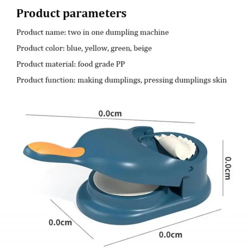 CurrentDealz™ 2 In 1 Efficient Dumpling Maker Manual Dough Presser